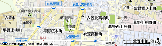 京都府京都市北区衣笠天神森町31周辺の地図