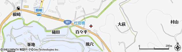 愛知県豊田市大沼町（百々平）周辺の地図