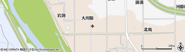 京都府亀岡市河原林町勝林島大川除周辺の地図