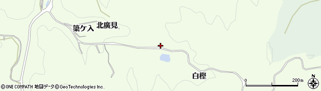 愛知県豊田市滝脇町白樫周辺の地図