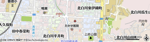 京都府京都市左京区北白川伊織町周辺の地図