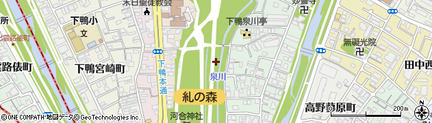 京都府京都市左京区下鴨泉川町周辺の地図