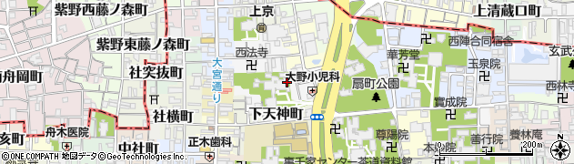 京都府京都市上京区上天神町周辺の地図