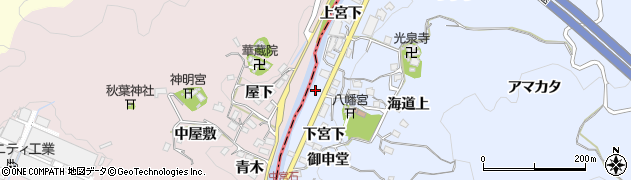 愛知県岡崎市宮石町下宮下周辺の地図
