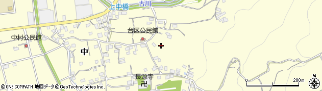 静岡県伊豆の国市中周辺の地図
