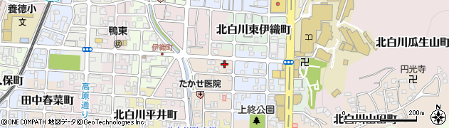 京都府京都市左京区北白川伊織町10周辺の地図