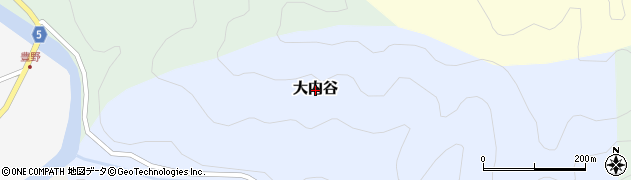 岡山県美作市大内谷周辺の地図