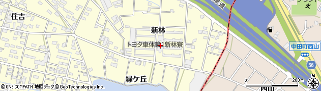 愛知県刈谷市東境町新林1周辺の地図