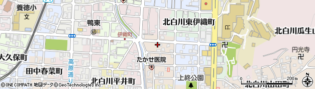京都府京都市左京区北白川伊織町13周辺の地図
