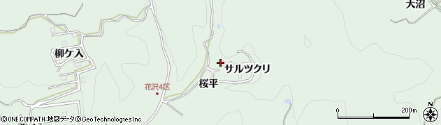 愛知県豊田市花沢町（桜平）周辺の地図