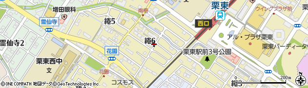 滋賀県栗東市綣6丁目周辺の地図