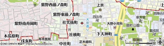 京都府京都市上京区竪社北半町213周辺の地図
