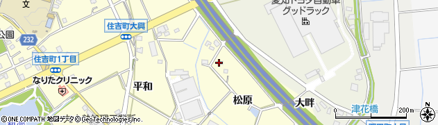 愛知県豊田市住吉町（松原）周辺の地図