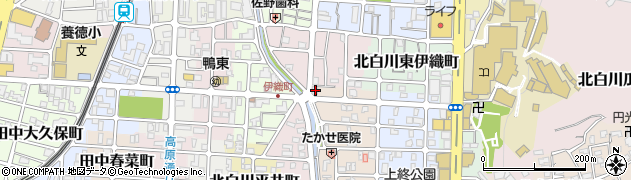 京都府京都市左京区北白川伊織町1周辺の地図