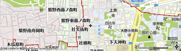 京都府京都市上京区竪社北半町205周辺の地図
