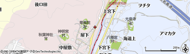 愛知県豊田市桂野町（屋下）周辺の地図