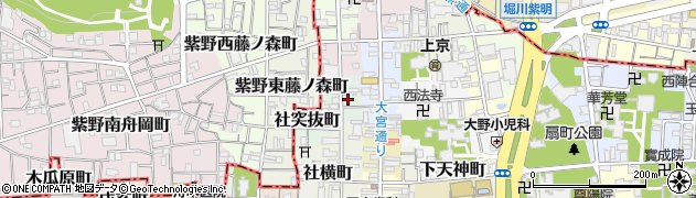 京都府京都市上京区竪社北半町203周辺の地図
