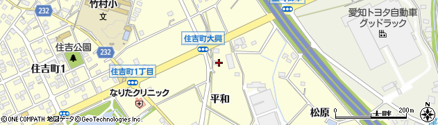 愛知県豊田市住吉町平和周辺の地図