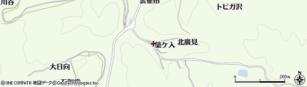 愛知県豊田市滝脇町（簗ケ入）周辺の地図