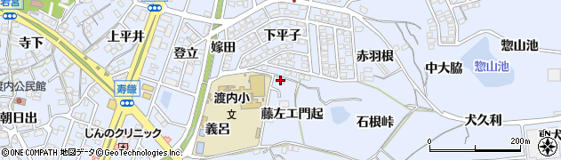 愛知県東海市荒尾町藤左エ門起周辺の地図