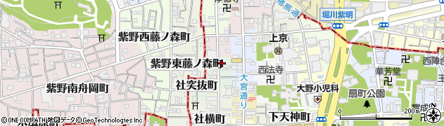 京都府京都市上京区竪社北半町195周辺の地図