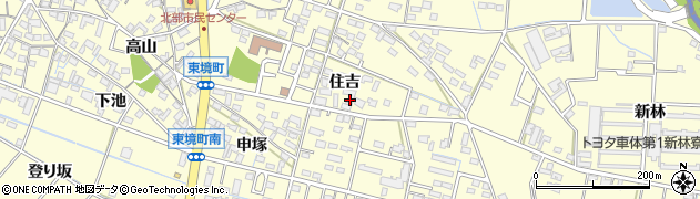 愛知県刈谷市東境町（住吉）周辺の地図