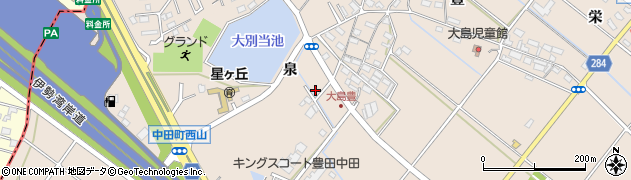 愛知県豊田市中田町（泉）周辺の地図