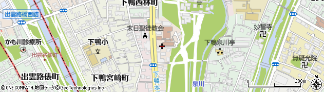 京都府京都市左京区下鴨森本町周辺の地図