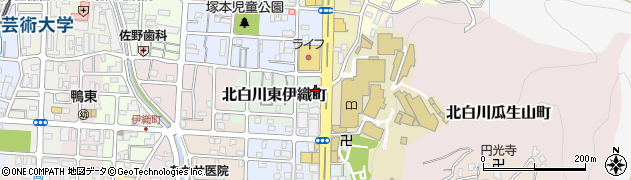京都府京都市左京区北白川上終町11周辺の地図