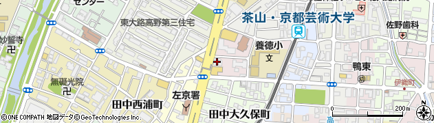 京都府京都市左京区田中上大久保町周辺の地図