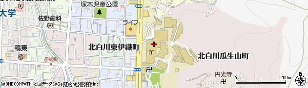 京都府京都市左京区北白川上終町13周辺の地図