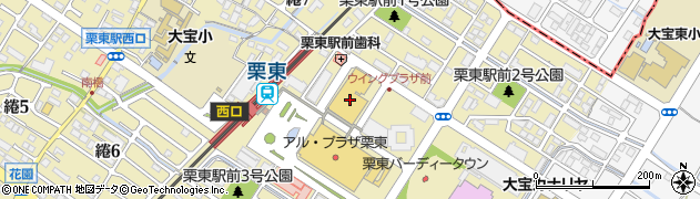 丼丸浜風栗東駅前店周辺の地図