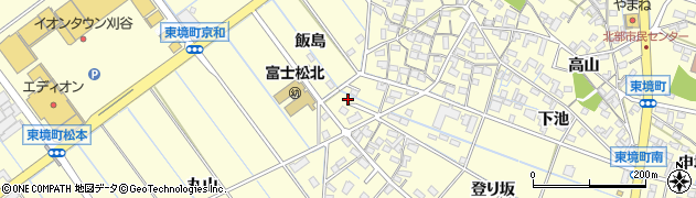 愛知県刈谷市東境町（飯島）周辺の地図