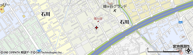 静岡県静岡市清水区蜂ヶ谷110周辺の地図