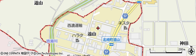 愛知県大府市北崎町（遠山）周辺の地図