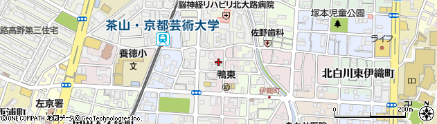 京都府京都市左京区田中高原町周辺の地図