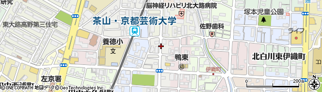 京都府京都市左京区田中西高原町周辺の地図