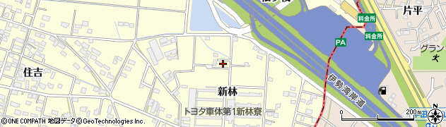 愛知県刈谷市東境町（新林）周辺の地図