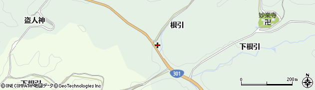 愛知県豊田市松平町（根引）周辺の地図