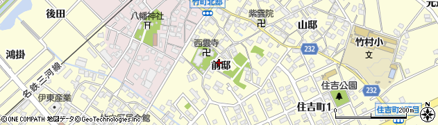 愛知県豊田市住吉町前邸周辺の地図
