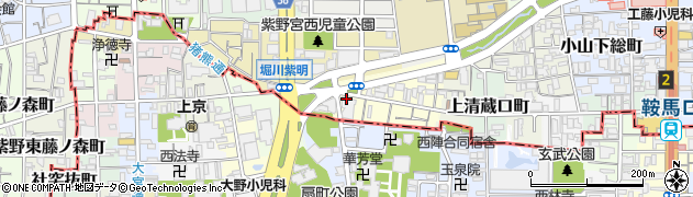 京都府京都市北区紫野宮東町周辺の地図
