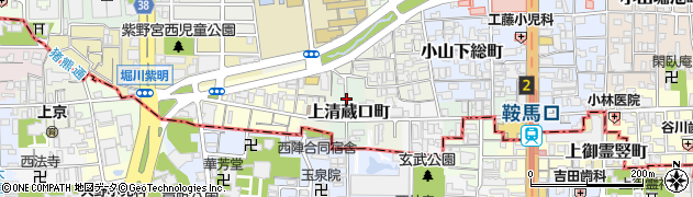 京都府京都市北区上清蔵口町周辺の地図
