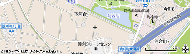愛知県豊田市渡刈町（下河合）周辺の地図