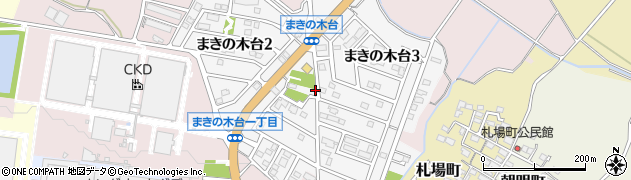 三重県四日市市まきの木台周辺の地図
