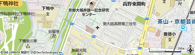 京都府京都市左京区高野西開町23周辺の地図