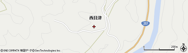 愛知県新城市愛郷（西貝津）周辺の地図