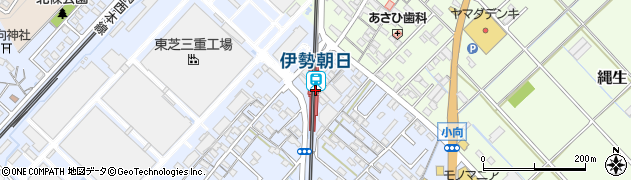 伊勢朝日駅周辺の地図