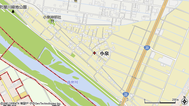 〒511-0837 三重県桑名市小泉の地図