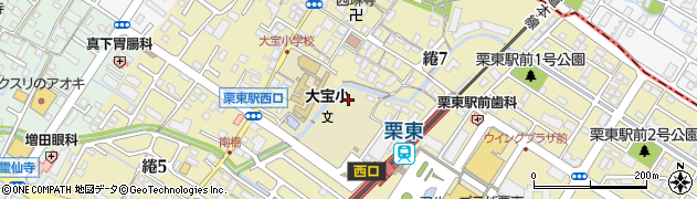 滋賀県栗東市綣周辺の地図