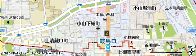 京都府京都市北区小山下総町周辺の地図